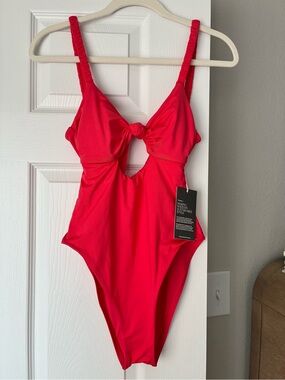 Red Knot Front One-Piece Swimsuit
